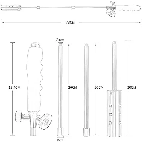 Weed Killer Butane Gas Torch Grass Shrub Garden Fire Burner Extendible Handle for Grass Removing